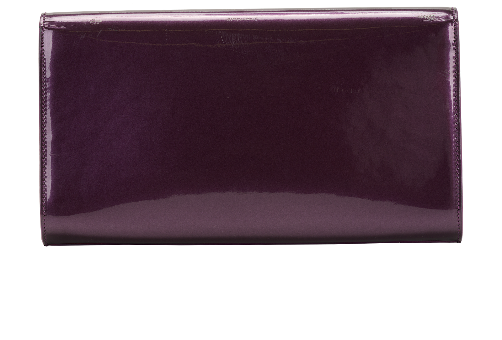 Belle De Jour Clutch, &pound;375, Handbags, Purple, Patent Leather, Back view